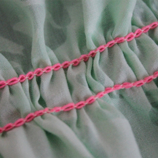 Shirring with Chain Stitch