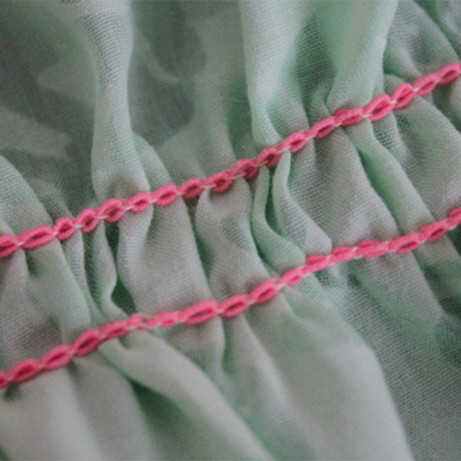 Shirring with Chain Stitch