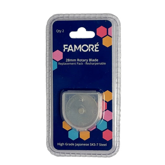 Famoré 28mm Rotary Cutter Replacement Blades - 2 Pack
