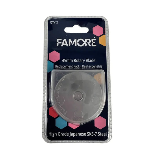 Famoré 45mm Rotary Cutter Replacement Blades - 2 Pack